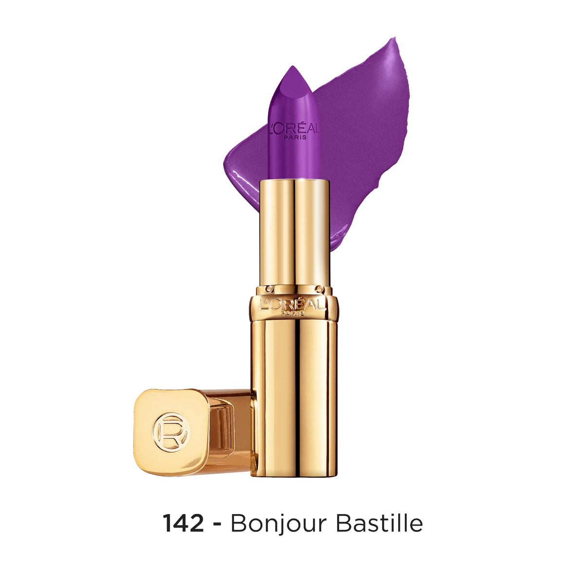 L'Oreal Paris L'Oréal Paris Color Riche Satin Smooth Lipstick, Moisturising Pure Pigment Lip Colour, With Omega 3 & Vitamin E, 142 Bonjour Bastille