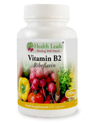 Health Leads ...Working With Nature Vitamin B2 100mg x 90 Capsules, Magnesium Stearate Free & No Nasty Additives, No-GMO, Vegan, Riboflavin Helps with Tiredness and Fatigue, Supports Energy Levels, Made in Wales