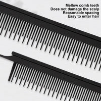 Brrnoo Hair Brush and Comb,Rat Tail Comb Salon Hairdressing Comb Hair Thinning Comb Hair Cutter Comb Rat Tail Teasing Clip Comb Professional Black Hair Salon Plastic Highlighting Comb