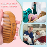 GADITIEK Birthing Comb for Labour,Wooden Birth Comb,Labour Essentials,Postpartum Essentials,Acupressure Tool for Anxiety Relief, Natural Pain Relief, Stress Relief for Pregnant Women