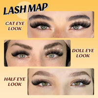 QUEWEL Cluster Lashes 80D+100D Individual Eyelashes 280Pcs D Curl Eyelash Clusters 3D Russian Lashes Individual Cluster Volume Eyelash Extensions (3D-80D+100D)