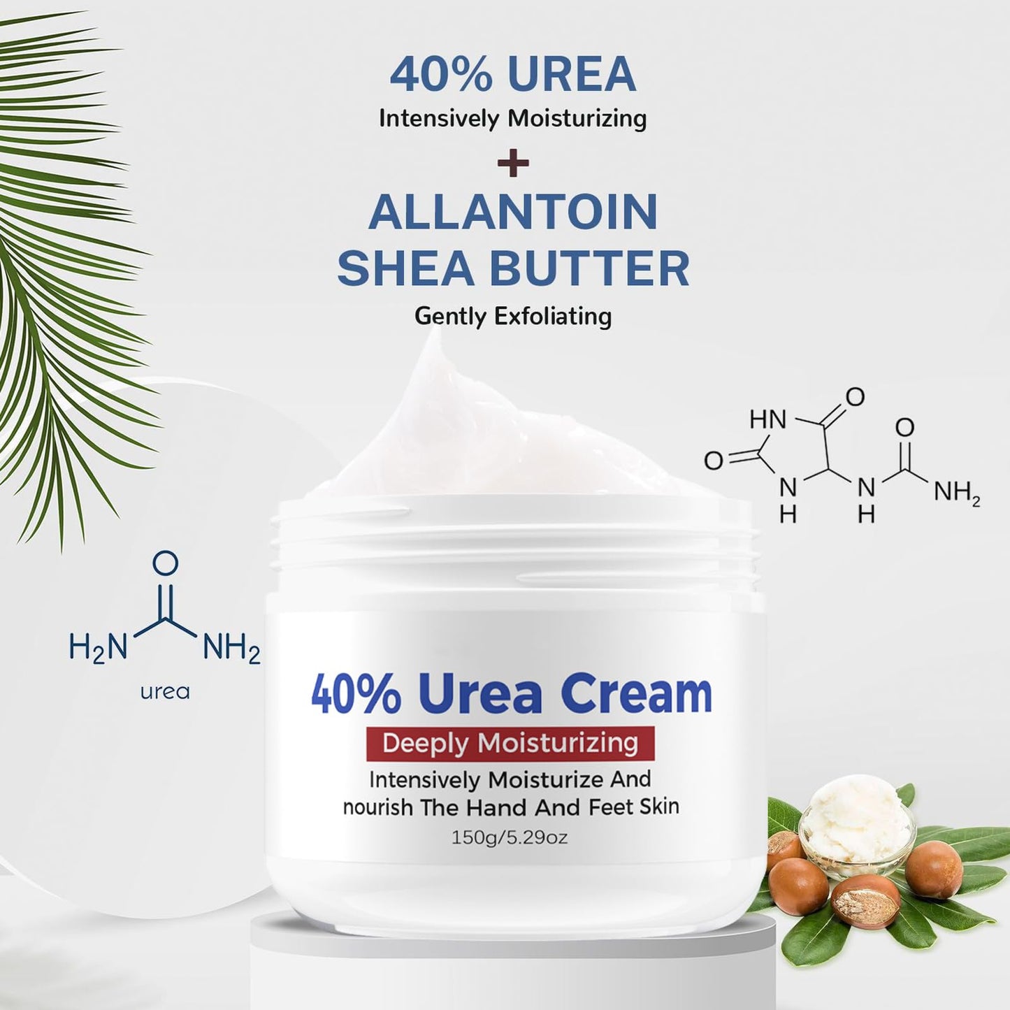 Shengqialun Urea Foot Cream, Urea Cream 40 Percent For Feet, Foot Cream for Cracked Heels and Dry Skin, Urea Cream for Hand,Foot and Body Care Deep Moisturizing Callus Remover Nourishes Soften