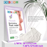 HOKIAMCN 5 Pairs Foot Peel Mask,lavender Foot Exfoliating Mask Socks Calluses Remover Dead Skin, Moisturizing Feet Peeling Mask for Dry Skin,Cracked Heels,Foot SPA Socks for Women and Men (Lavender)