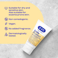 E45 SPF 30 Face Moisturiser - Hydrating Daily Cream with UVA/UVB Protection for Dry, Sensitive & Eczema-Prone Skin - 50 ml