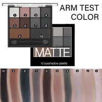 AuraAnge Black Eyeshadow - Matte Smokey Eyeshadow Palette - Intense Pigment Grey & Black Shades, Waterproof & Long-Lasting. Includes Dual-Ended Brush for Effortless Smokey Eye Looks, Suitable for Women