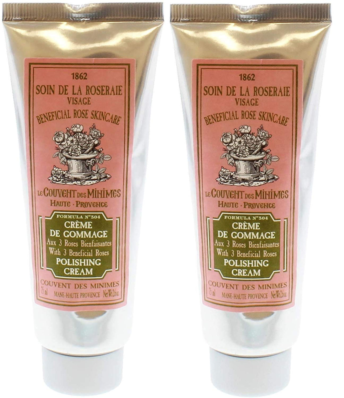 Le Couvent des Minimes Beneficial Rose Skincare Polishing Cream 75ml 2 Pack