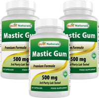 Best Naturals Mastic Gum 500 mg 60 Capsules (60 Count (Pack of 3))