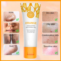 DMQ Orange Face Scrub Exfoliator,Acne Exfoliating Face Scrub,Pore Facial Scrub,Remove Blackhead & Smooth Skin Tone,Face Scrub for Men & Women,Vitamin C Body Scrub for Dull Skin,Arm & Back & Leg-50g