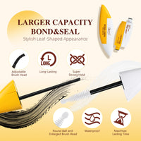 QUEWEL Cluster Lashes Kit Fluffy Lash Clusters, 144 pcs Thick Lashes Individual Cluster with 16ml Bond and Seal Lash Glue, Lash Applicator Easy to Use at Home (3D-Honey01 Kit)