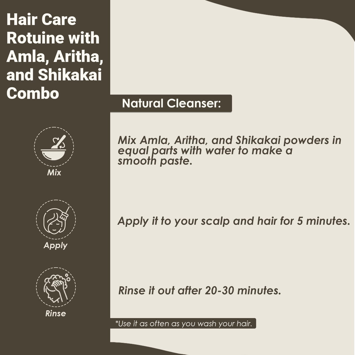 minature Combo Of Amla Powder Aritha & Shikakahi (Pack Of 3) | For Natural Beautiful Hair | Hair Pack for Hair, Conditioning, Smooth, and Shinny, and all types of Hair | 100 Each (100g*3)