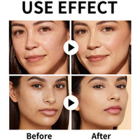 HERBENJOY 4-in-1 Foundation Colour Changing Liquid Foundation with Brush,SPF50 Sunscreen Serum Concealer Cover Moisturizing all Skin Tone Color Matching Foundation