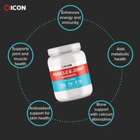 ICON Nutrition Muscle & Joint Performance Powder - Unflavoured, Mix with Your Favourite Drink, Supports Joint Health, Muscle Recovery & Bone Strength – 30 Servings, 360g
