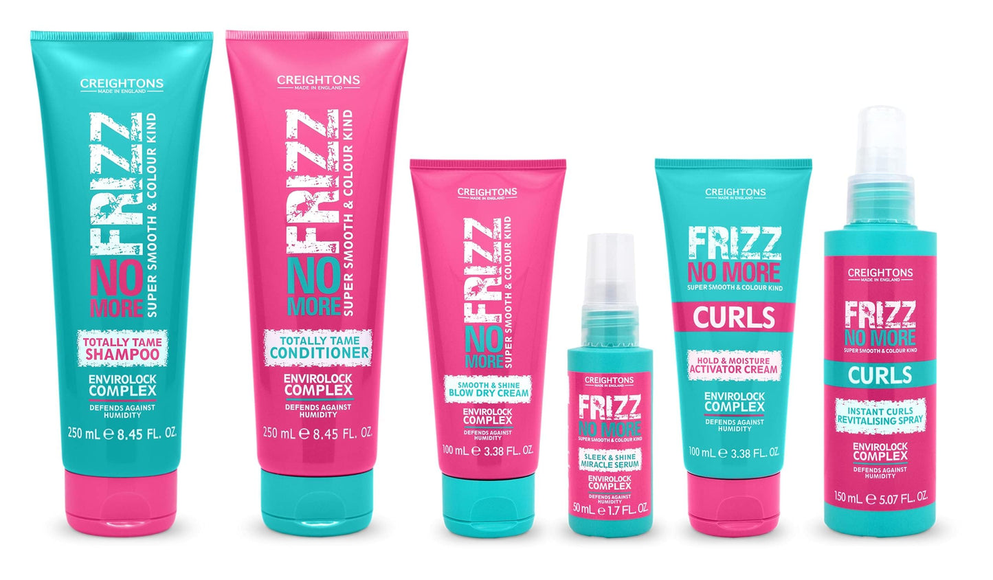 Creightons Frizz No More Sleek & Shine Miracle Serum (50ml) - Smooth Hair from Root to Tip, Lock out Frizz & Moisture in, Perfect for Frizz Prone or Wavy/Curly Hair, Super Smooth & Colour Kind