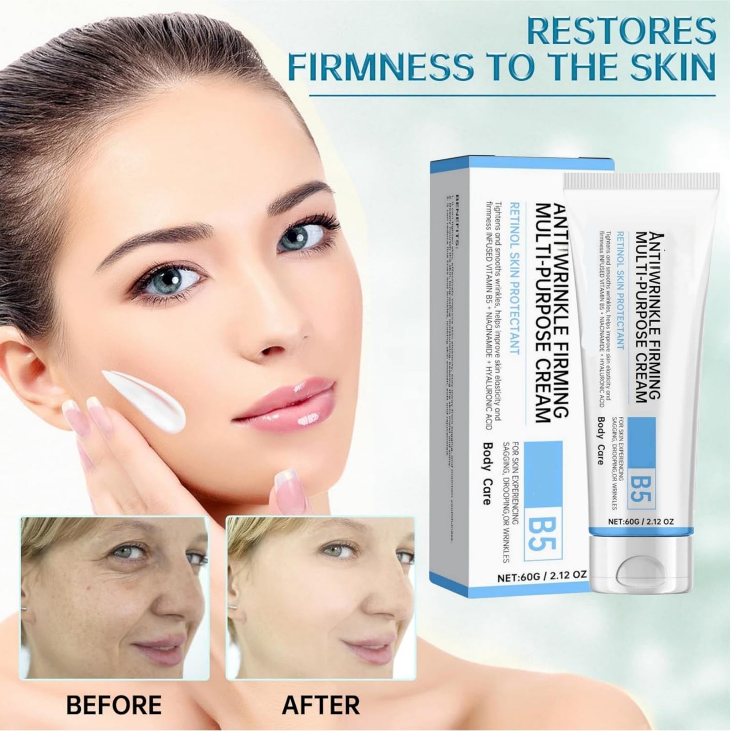 Haiyox Repair Face Cream,B5 Cream,Skin Barrier Repair Crea-M,Skin Rep-Air Crea-M,For Acne & Restore Damage,Resolve Fine Lines & Reduces Dry S-Kin,Smoothing Firming,Soothing And Non-Irritating,Reduce Wrinkles