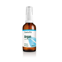NutraVit - Moroccan Argan Oil | 100% Pure Argan Oil (Argania spinosa) - 50ml - Argan Oil for Hair, Skin, Face & Nails - from Morocco - Virgin, Cold Pressed, Deodorised, Hexane-Free & Vegan