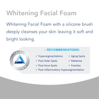 Novaclear Whitening Facial Foam – Silicon Brush Face Wash with Alpha Arbutin, Glycolic Acid & Lactic Acid – Deep Cleansing, Exfoliating & Brightening Foam for Dark Spots & Uneven Skin Tone 100 ML