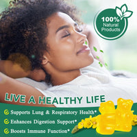 XAYGHE Mullein Gummies 2000mg for Lungs -Mullein Leaf Extract for Lungs Cleanse & Detox, Respiratory Health Gummies, Digestive Support, Immune Booster 60 Count