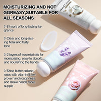 OKADY O'KADY Travel-Sized Hand Cream Gift Set, 3 Pack Moisturizing Formula with Shea Butter & Vitamin E, Lightweight Non-Greasy Fast Absorption, for Women & Men, Valentines Day Gifts