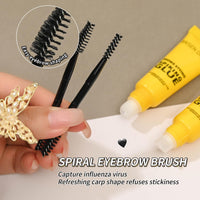 HOPHAT 2PCS Eyebrows Styling Spiking Glue – Long-Lasting Glue for Brows & Edges 2 in 1 Eyebrow Gel, Strong Hold for Fluffy & Defined Brows, Eye Brow Setting Gel 10ml