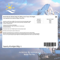 Nordic Naturals Ultimate Omega 3 2X, 2150mg Omega-3 Capsules High Strength Fish Oil Supplements with EPA and DHA, 60 Softgels, Lemon Flavour, Soy Free, Gluten Free