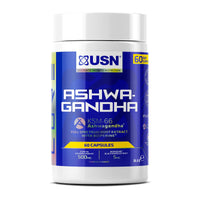 USN Ashwagandha, KSM-66 Dietary Supplement, Premium Natural Stress Relief Supplement, Added Bioperine to Aid with Absorption, High Quality Daily Dietary Supplement - 60 Capsules