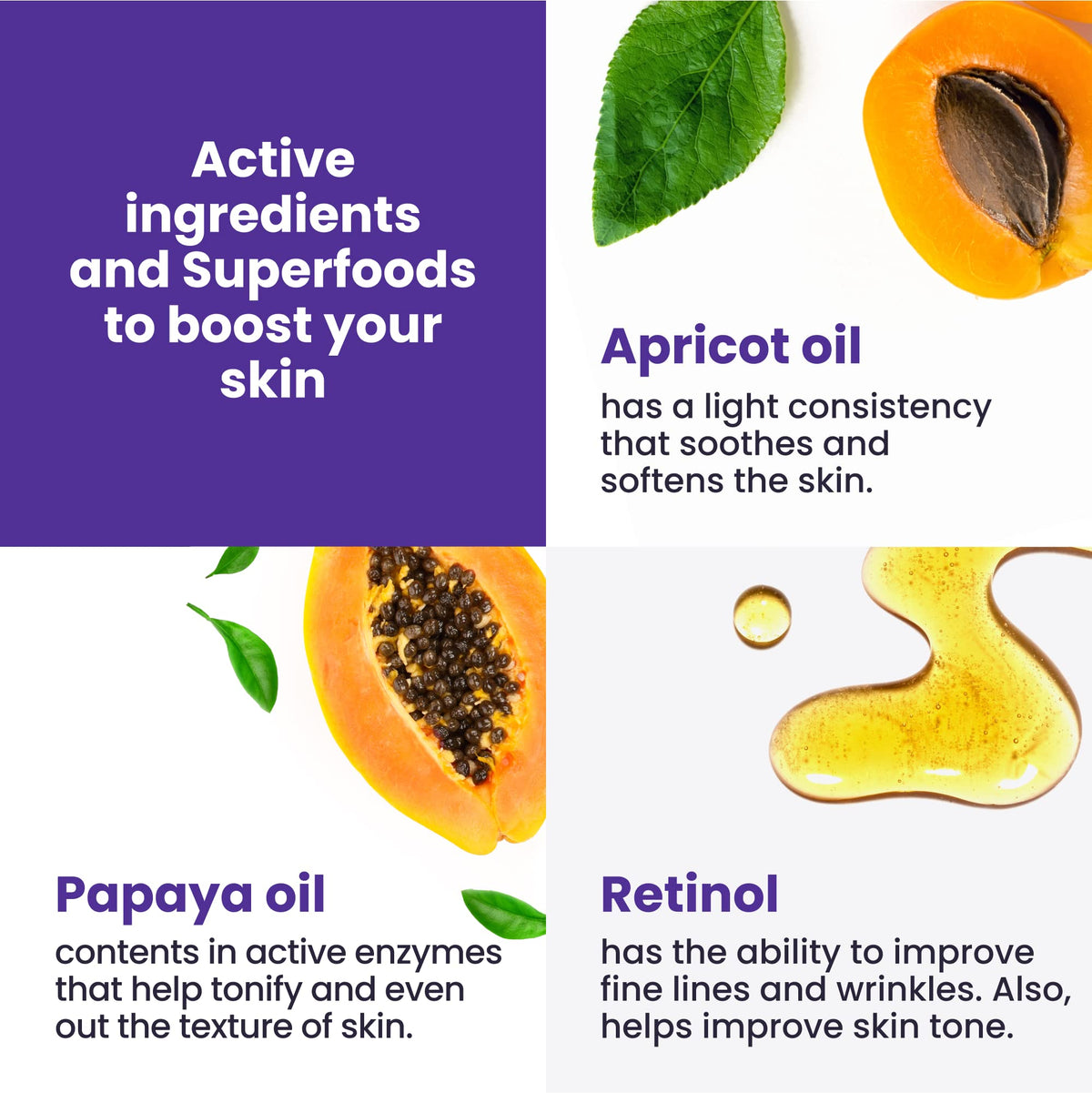 PORTION BEAUTY PORTION Retinol Face Serum - Anti Aging Serum for Face: 0.3% Retinol & 2% Bakuchiol - Simple Serum for Skin Care: Retinol Serum to Moisture & Repair Skin - Facial Serum w/ Apricot & Papaya Oil, 30ml