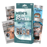 7th Heaven Men’s Skin Power Gift Set with 3 rejuvenating masks and nose pore strips. Deep-cleansing face skincare to help with blemishes and blackhead removal while energising and reviving skin.
