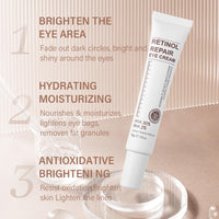 Retinol Eye Cream With Retinol Serum & AHA 30% & BHA 2% -Under Eye Cream For Dark Circles Puffy Eyes -Retinol Serum Moisturising Anti-Wrinkle Anti-Aging Eye Creams (Retinol Eye Cream)