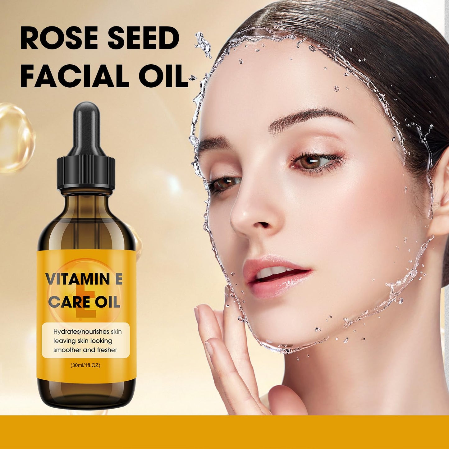 Pure Vitamin E Oil for Face & Skin, 100% Naturally Sourced, Plant-Based, Organic