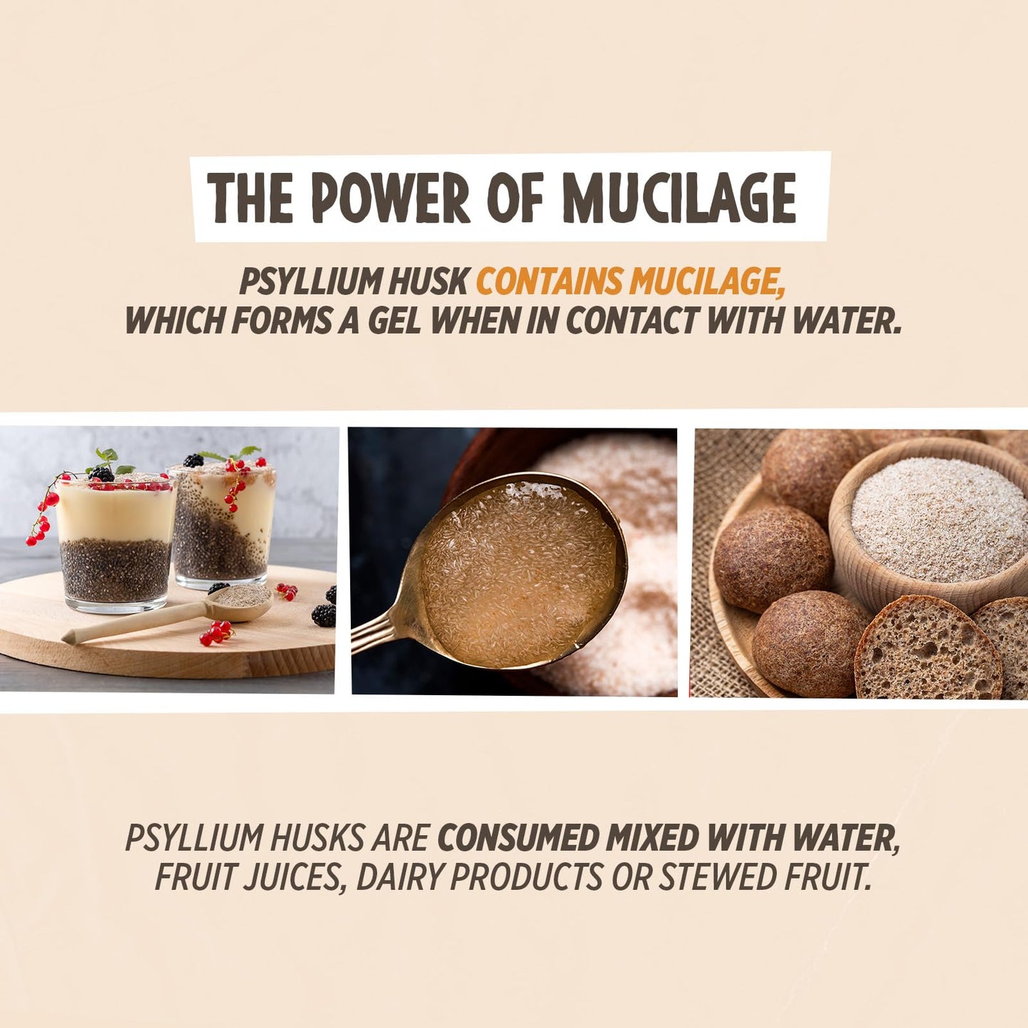 Planète au Naturel Organic Raw Psyllium Husk - 99% Pure Grade - Natural Fiber - 500 g