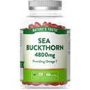 Sea Buckthorn Oil Capsules 4800mg | Providing Vegan Omega 7 Fatty Acids | 2-Month Supply | High Strength Supplement | 60 Softgels | Nature's Truth