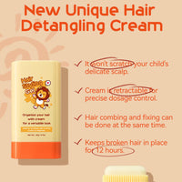 Hair Wax For Kids With Hair Edge Brush,Edge Control Anti-Frizz Non-greasy Hair Pomade Stick for Fly Away and Edge Frizz Hair,Easy to Use, Compact and Portable