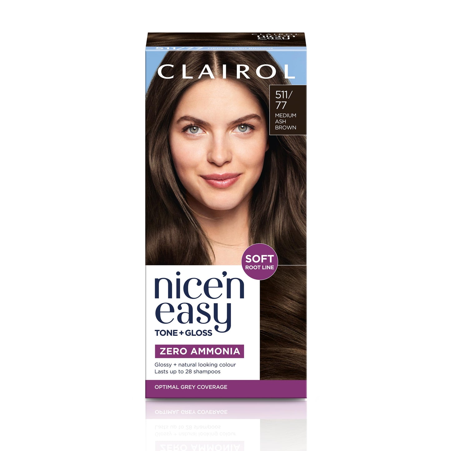 Clairol Nice'n Easy Tone+Gloss Semi Permanent Hair Dye - 511/77 Medium Ash Brown