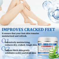 ISBEAUSOLS 42% Urea Foot Cream - Urea Cream - Foot Cream For Cracked Heels And Dry Skin - Cracked Heel Repair Cream - For Feet, Hands, Elbows, Nails & Knees - Moisturizing, Callus Remover and Soften