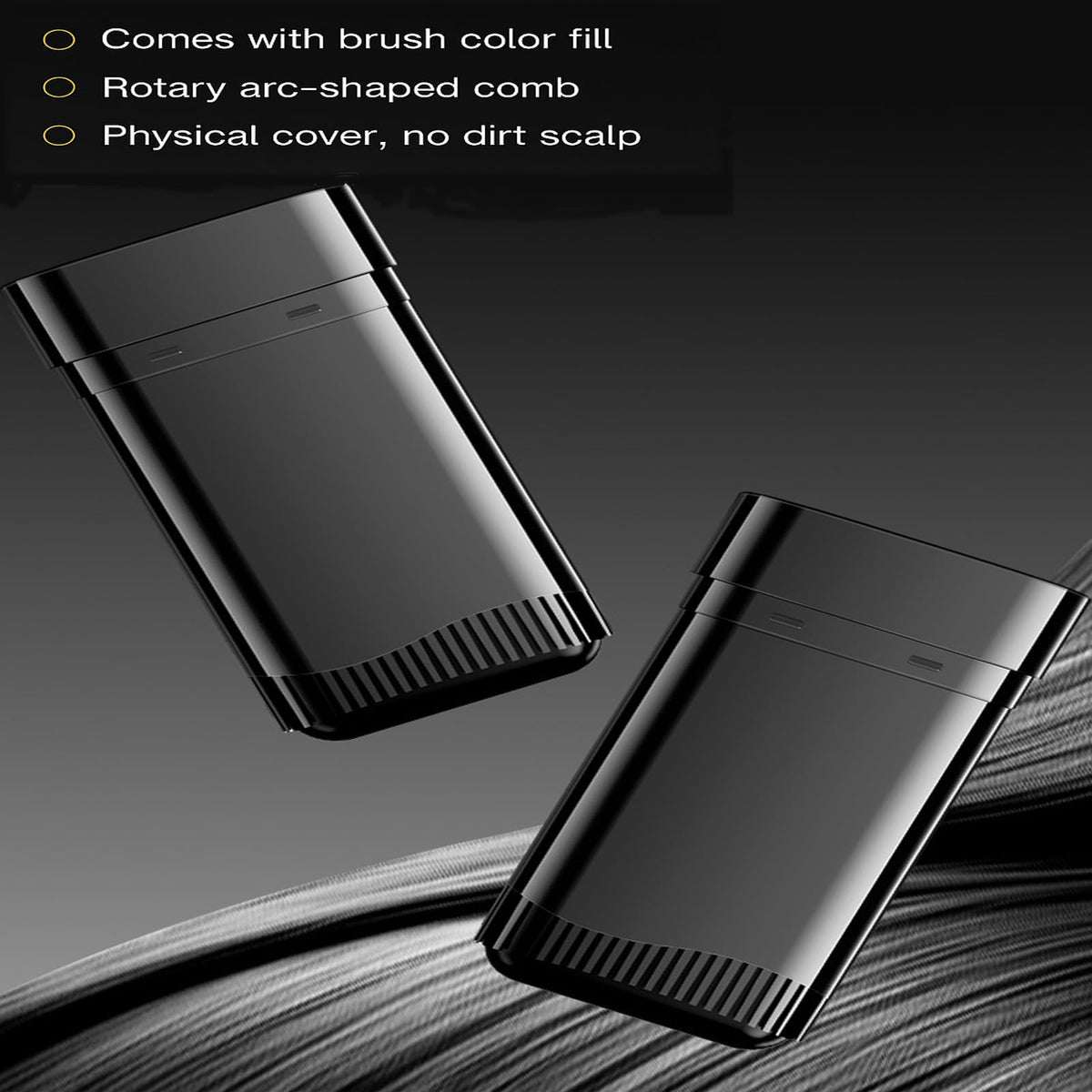Generic Waterproof Sweat-Proof Hair Dye Comb for Root Touch Up, Natural Black Color with Safe Formula, Convenient Portable Hair Root Concealer Stick (Black)