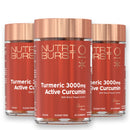 Nutriburst Turmeric Curcumin with Black Pepper Extract Multipack - Powerful Antioxidants & Anti-inflammatory, Joint & Muscle Health - Vegan & Sugar Free - 3 x 60 Ginger Gummies - 3 Mon Supply