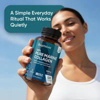 WeightWorld Pure Marine Collagen Supplements for Women & Men - 120 Capsules - 1200mg Per Serving - 2 Months Supply- Highly Bioavailable Type 1 & 3 Hydrolysed Fish Collagen Peptides
