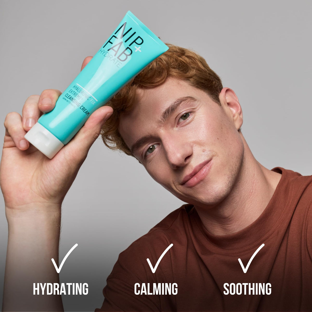 Nip+Fab Nip + Fab Hyaluronic Fix Extreme4 Cleansing Cream – Hydrating Face Wash with 2% Hyaluronic Acid Complex & Polyglutamic Acid to Plump and Cleanse, Vegan, 150ml
