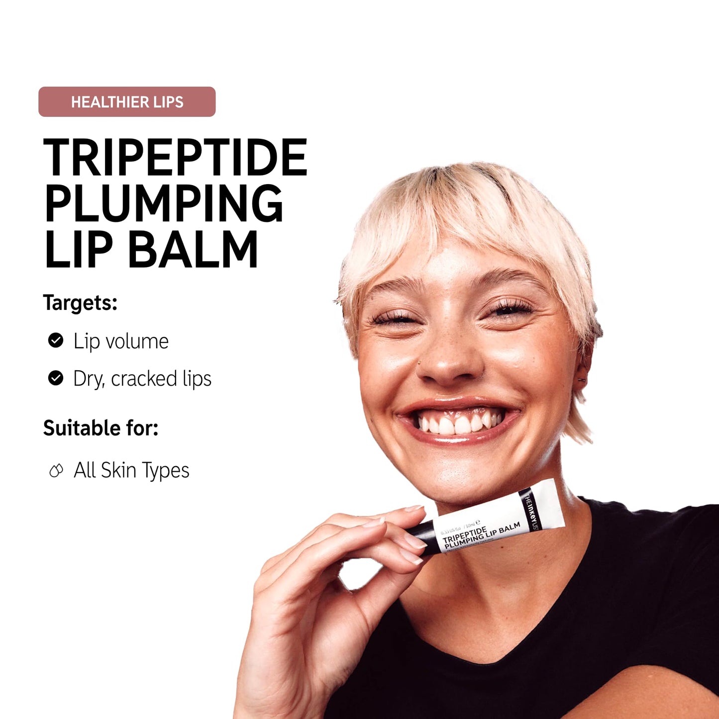 The INKEY List The Inkey List Tripeptide Plumping Lip Balm 10ml | Clinically Proven Plumping Tinted Lip Care | Hydrates Dry Cracked Lips | Vegan & Cruelty Free | Mocha Tint