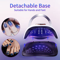 CANVALITE Canvalite UV Nail Lamp 168W Faster Gel Nail Lamp Professional Nail Dryer with Automatic Sensor /4 Timer Settings/LCD Display for Gel Nails Polish Starter Nail Art Tools for Home Salon
