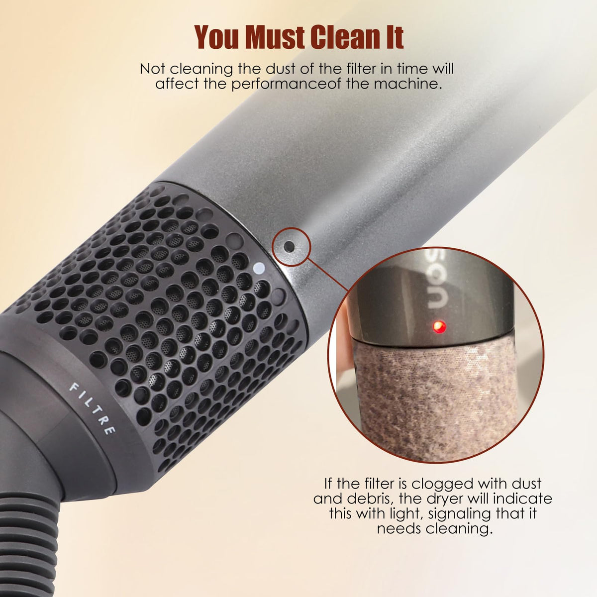WYWY.Wide 2PCS Filter Cleaning Brush Compatible with Dyson Airwrap HS01 HS05 Hair Styler, Filter Brush for Part No.969760-01