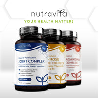 Nutravita Joint Complex with Glucosamine and Chondroitin High Strength + Vitamin D + Vitamin C + MSM & Manganese 180 Glucosamine Tablets - Joint Supplements for Men Joint Care Supplements for Women