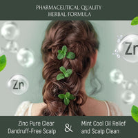 Vis Plantis Mint Shampoo for Oily Hair and Scalp with Zinc - Reduces Dandruff & Controls Sebum - 500ml Natural Shampoo for Greasy Hair and Roots - Silicone & Sulphate Free Itchy Scalp Treatment