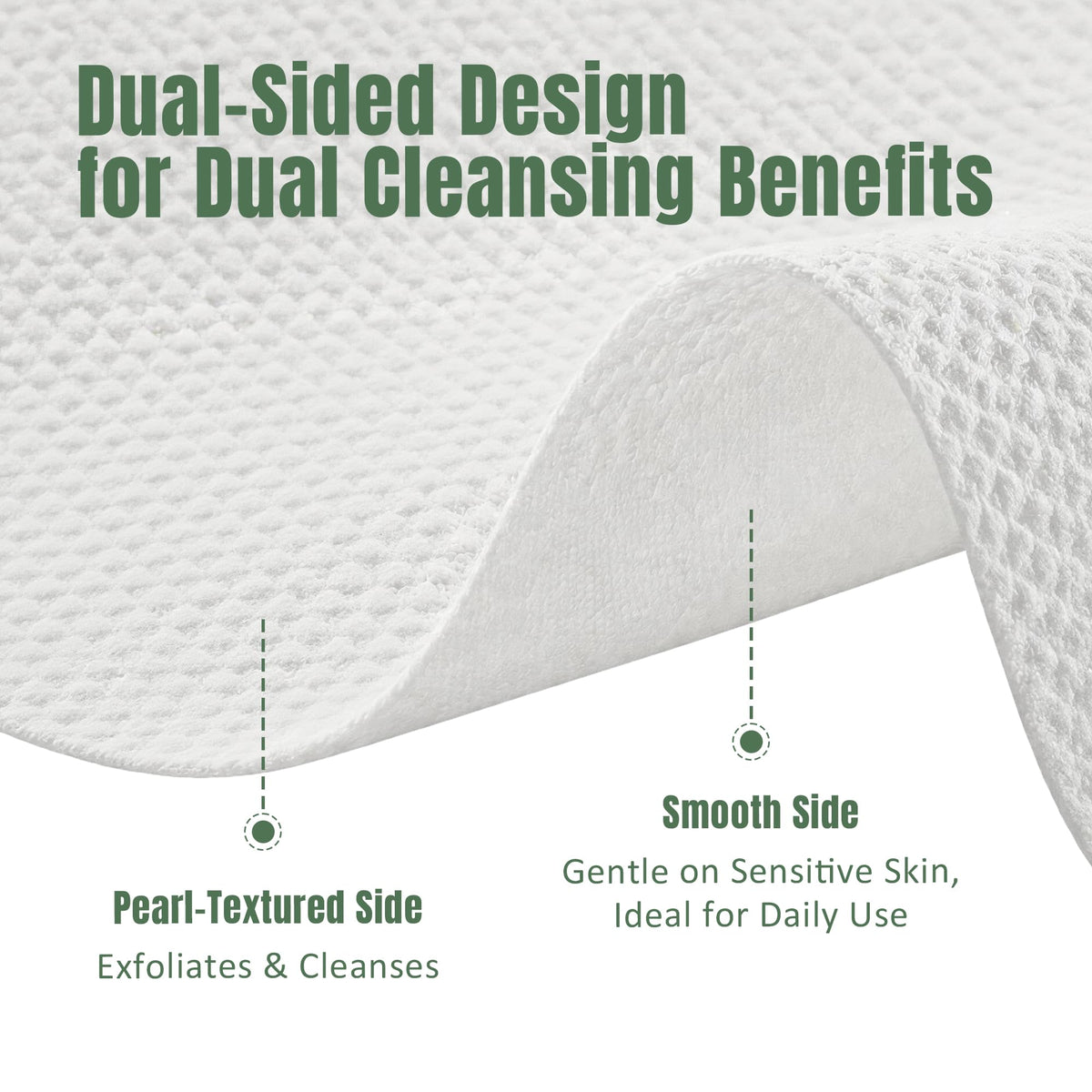 ourmed life Ourmed Life Disposable Face Towel | Lint-Free Biodegradable Clean Towels | Dry Makeup Remover Wipes | Super Soft & Thick for Sensitive Skin | 10-Inch X 12-Inch XL Size |Dot Pattern, 50 Count