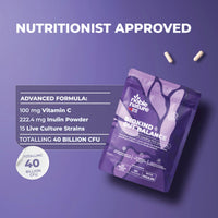 NobleNature Noble Nature Biokind Gut Balance – 40 Billion CFU Friendly Bacteria - Bio Cultures Complex - 15 Strains - Lactobacillus & Bifidobacterium for Gut, Immune & Digestive Health with Inulin & Vitamin C
