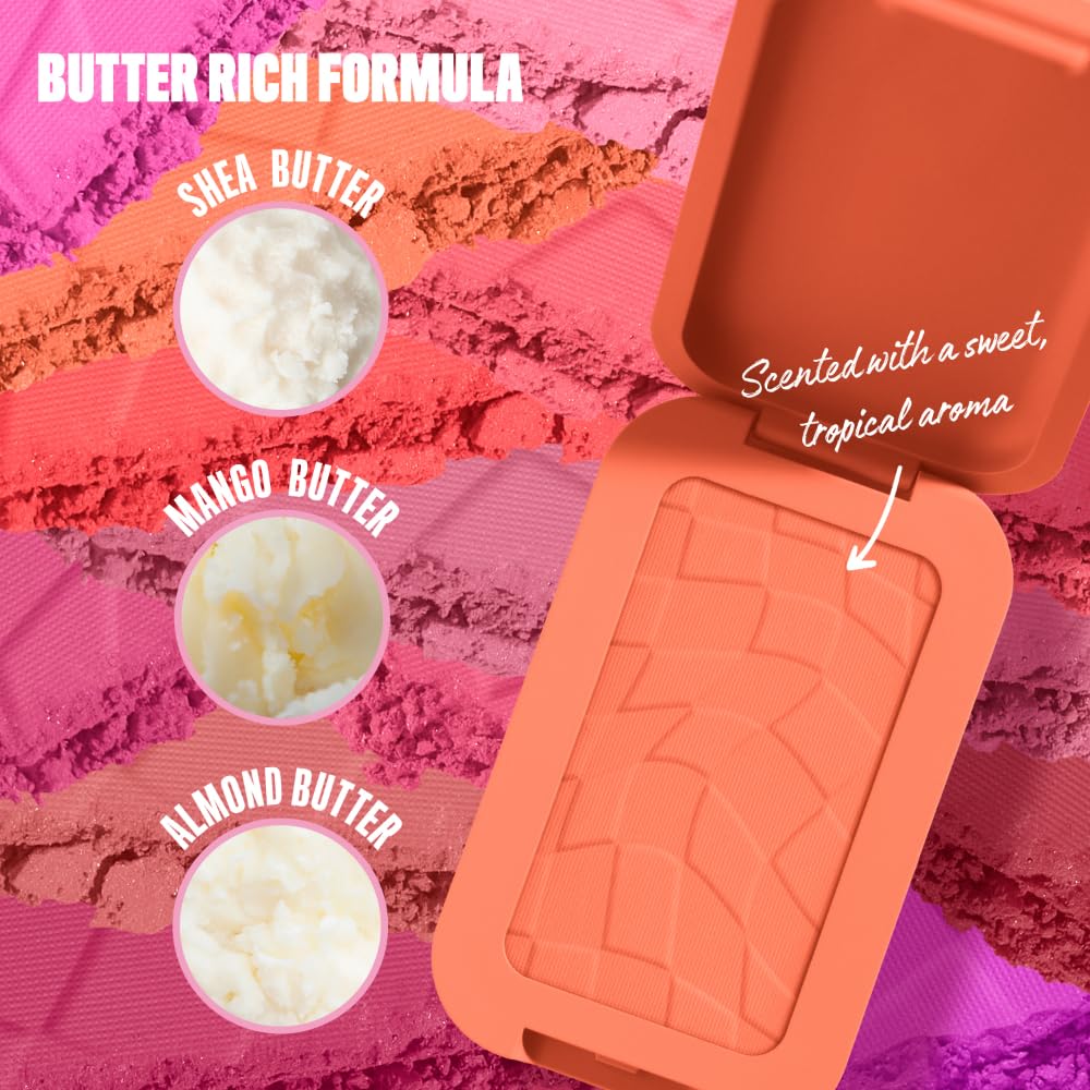 NYX PROFESSIONAL MAKEUP NYX Professional Makeup Buttermelt Powder Blush, Up To 12H Wear, Seamless Blending, Fade and Transfer Resistant, With Shea and Mango Butter, Vegan Formula, Shade: Sooner The Butta
