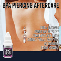 BPA Piercing Aftercare 1 x 10ml Bottle from The Aftercare Company - Dermatology Tested - Vegan Friendly - Cruelty Free - Unique Formula