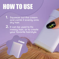 DMQ Hair Wax Stick for Kids, 2-in-1 Design with Built-in Comb,Natural Ingredients,Moisturizing, Non-Greasy, Edge Control Wax for All Hair Styles,15g