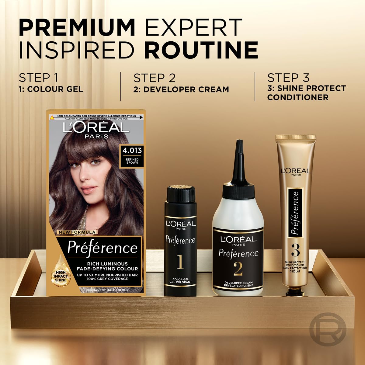 L'Oreal Paris Preference Hair Dye, Long Lasting, Luminous Permanent Hair Colour, 4.013, Paris