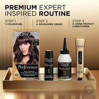 L'Oreal Paris Preference Hair Dye, Long Lasting, Luminous Permanent Hair Colour, 4.013, Paris
